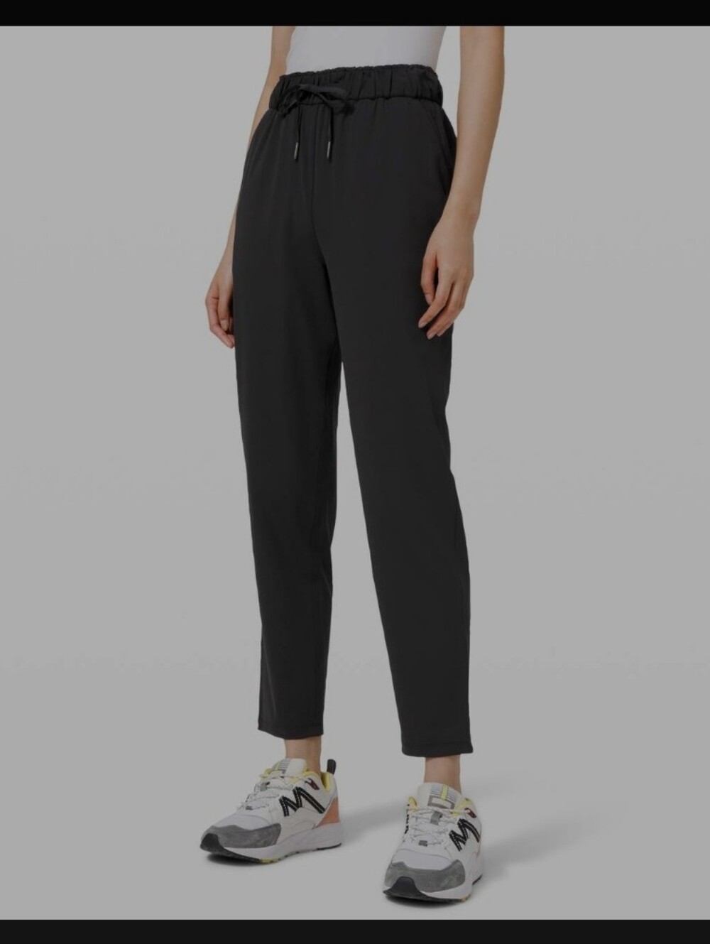 lululemon athletica Keep Moving Cropped Pant — Black Size 8 Stretch Drawstring